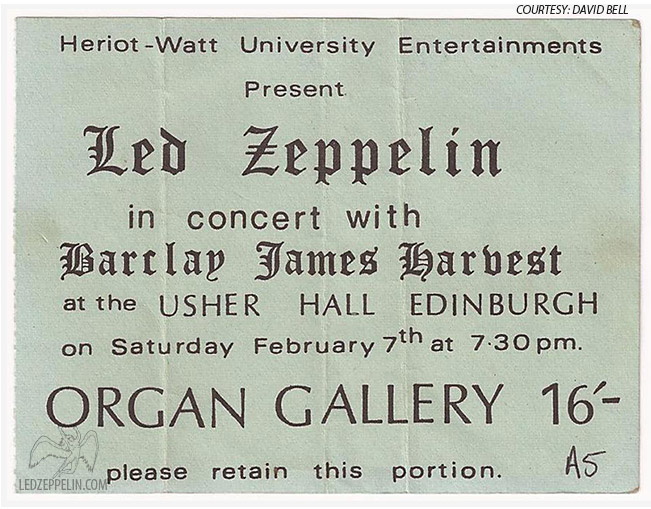 Edinburgh 1970 ticket