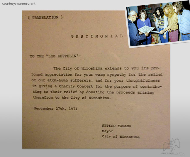 Hiroshima 1971 Mayor Letter