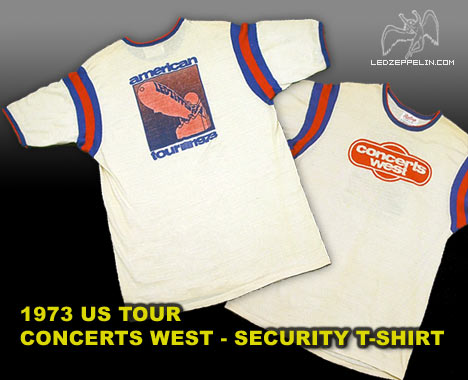 USA 1973 - Concerts West security t-shirt