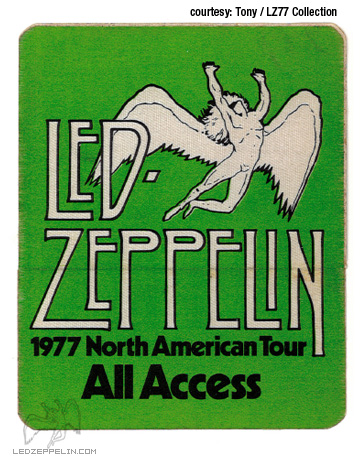 1977 All Access cloth pass