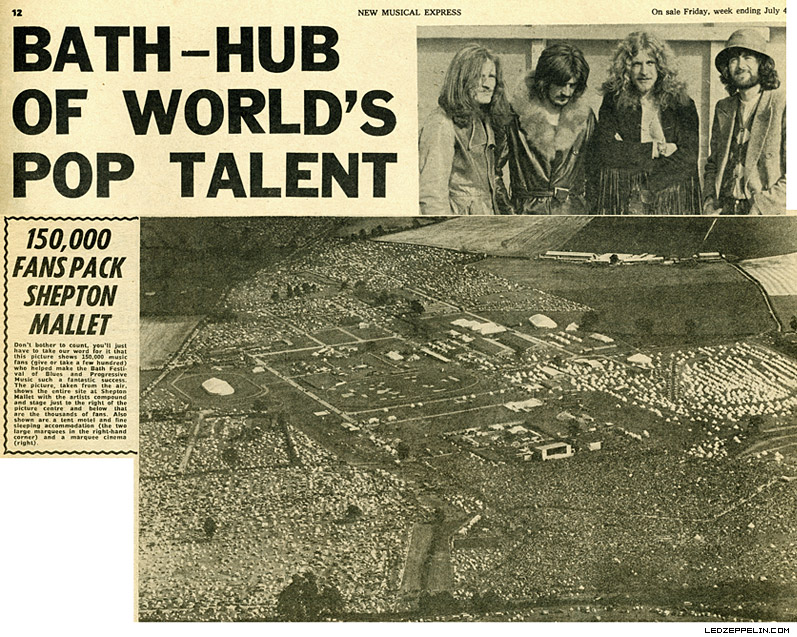 Bath Festival 1970 press (NME)