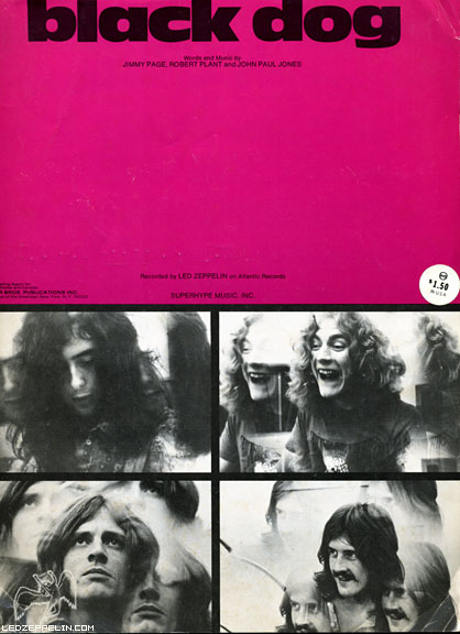 Black Dog - Sheet Music (1972)