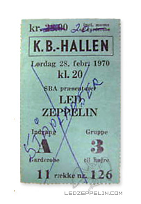 Copenhagen 1970 ticket