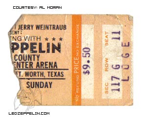 Ft. Worth 1977 ticket