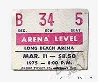 Long Beach 3.11.75 ticket