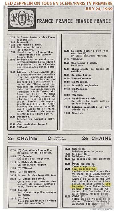 Tous En Scene - Paris TV 1969