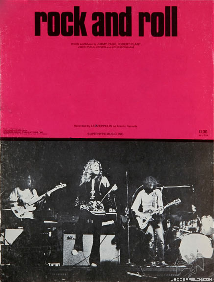 Rock & Roll - Sheet Music (1972)
