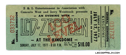 Seattle 1977 ticket