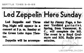 Seattle - May 1969 (press)