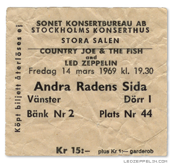 Stockholm '69 ticket