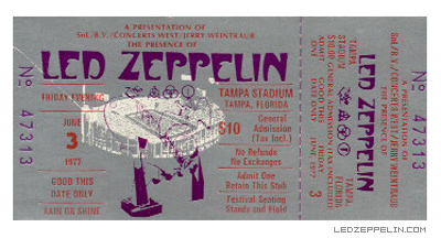 Tampa '77 ticket