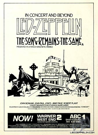 The Song Remains the Same - UK Premiere ad