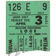 Macon, Georgia 4-3-70 Ticket