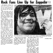 Philadelphia 1975 - Rock Fans Line Up for Zeppelin (press)