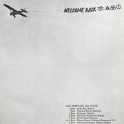1972 North American Tour Dates ad - 'Welcome Back'
