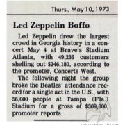 Atlanta - Tampa 1973 press
