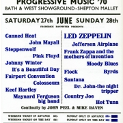 Bath Fest. '70 flyer
