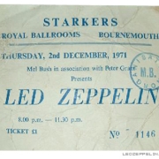 Bournemouth '71 ticket