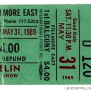 Fillmore East 5-31-69 ticket (11:30pm)