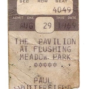Flushing Meadow Park - 8-29-69 ticket