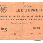 Frankfurt '70 ticket