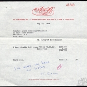 A&R Studio invoice - May 1969