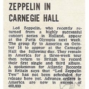 Oct. 1969 press Carnegie Hall - Olympia