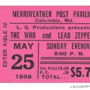 Merriweather Pavillion '69 ticket