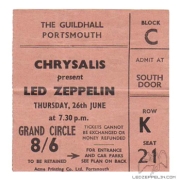 Portsmouth June 1969 - ticket