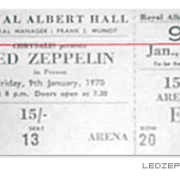 Royal Albert Hall '70 ticket