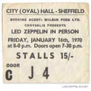 Sheffield '70 ticket