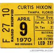 Tampa '70 ticket