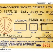 Vancouver 7-26-69 ticket