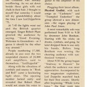 Greensboro 1975 review (LZ Fills Coliseum)
