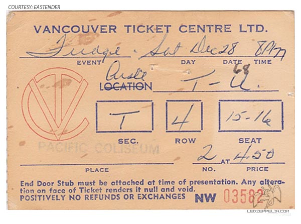 Vancouver 1968 ticket