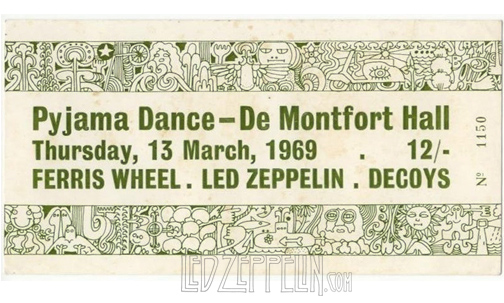 Leicester 3.13.69 ticket