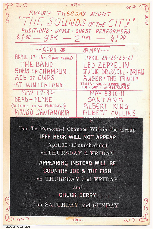 San Francisco April 1969 flyer