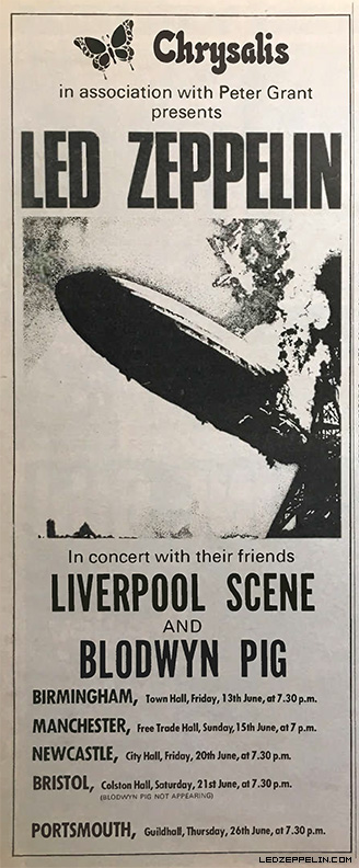 Free Trade Hall - June 15, 1969 / Manchester | Led Zeppelin Official Website