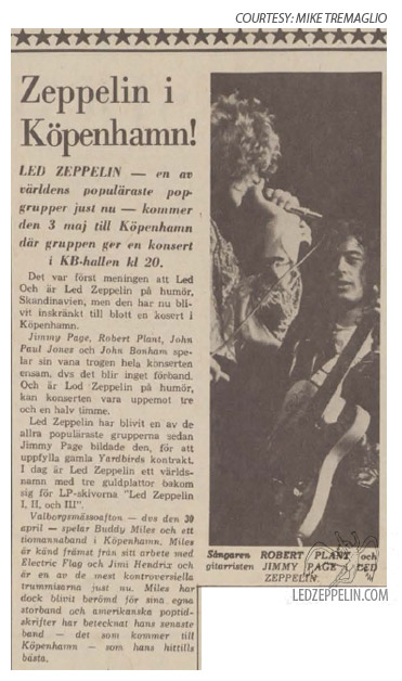 K. B. Hallen - May 3, 1971 / Copenhagen | Led Zeppelin Official Website