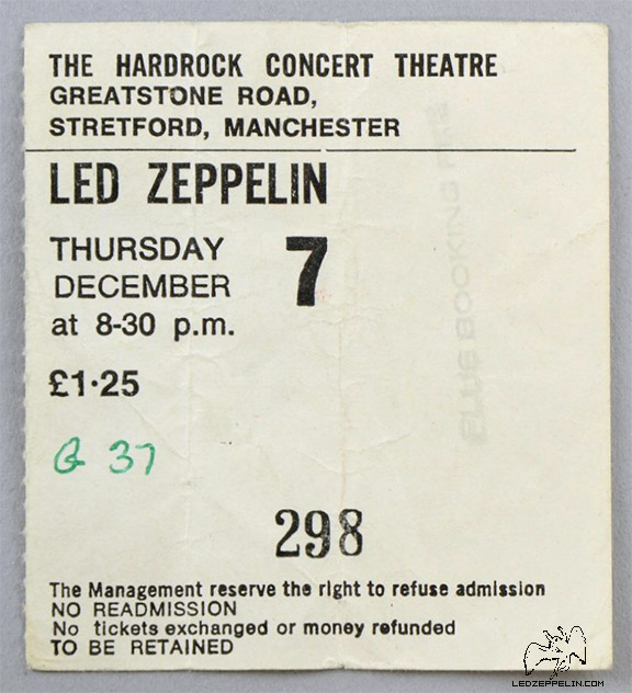 Manchester 1972 ticket
