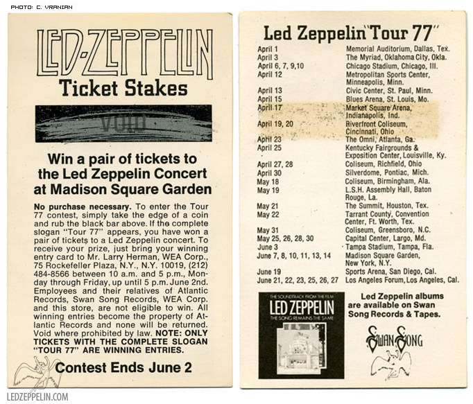 NY 1977 ticket contest