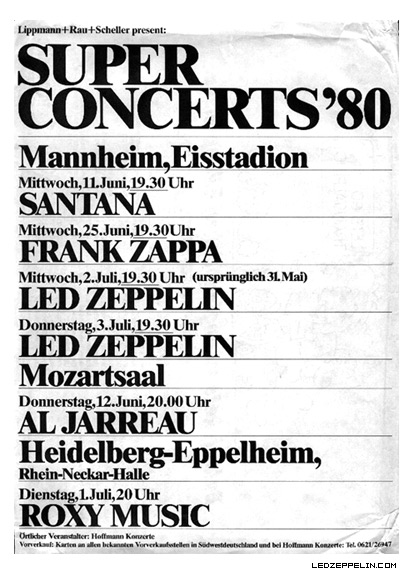Mannheim '80 handbill