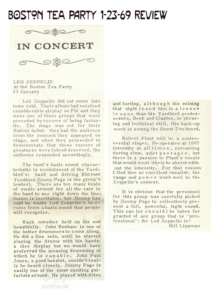 Boston Tea Party Review - Jan. 23, 1969