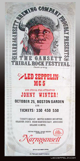 Boston 1969 poster - Narragansett Tribal Rock Festival