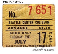 Seattle '73 ticket