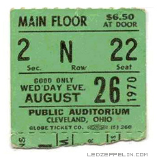 Cleveland '70 ticket