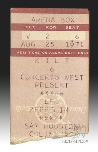 Houston 1971 ticket