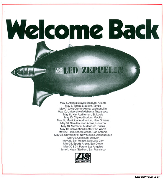 1973 - First Leg US Tour Dates Ad