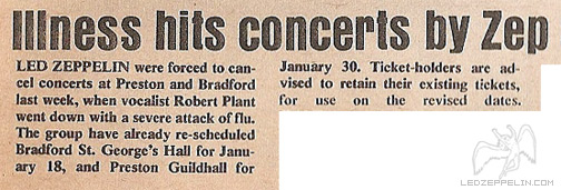 UK 1973 Tour - dates postponed