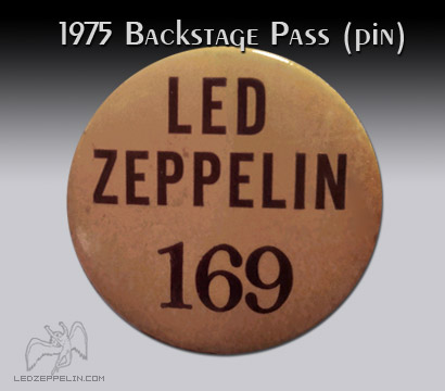 1975 Tour - Backstage Button